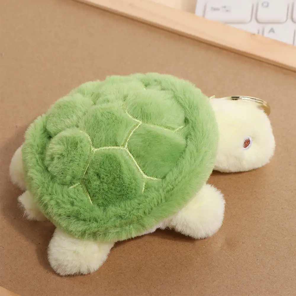 

Плюшевый брелок-черепаха с пищалкой, из ПП-хлопка, мультяшный, звуковой, зеленый, в виде животного