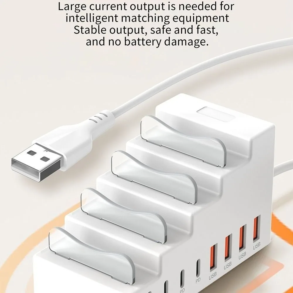 Multi Port Type-C HUB Compact Practical Multi Port Docking Station Convenient Stable Converter Adapter Daily Charging