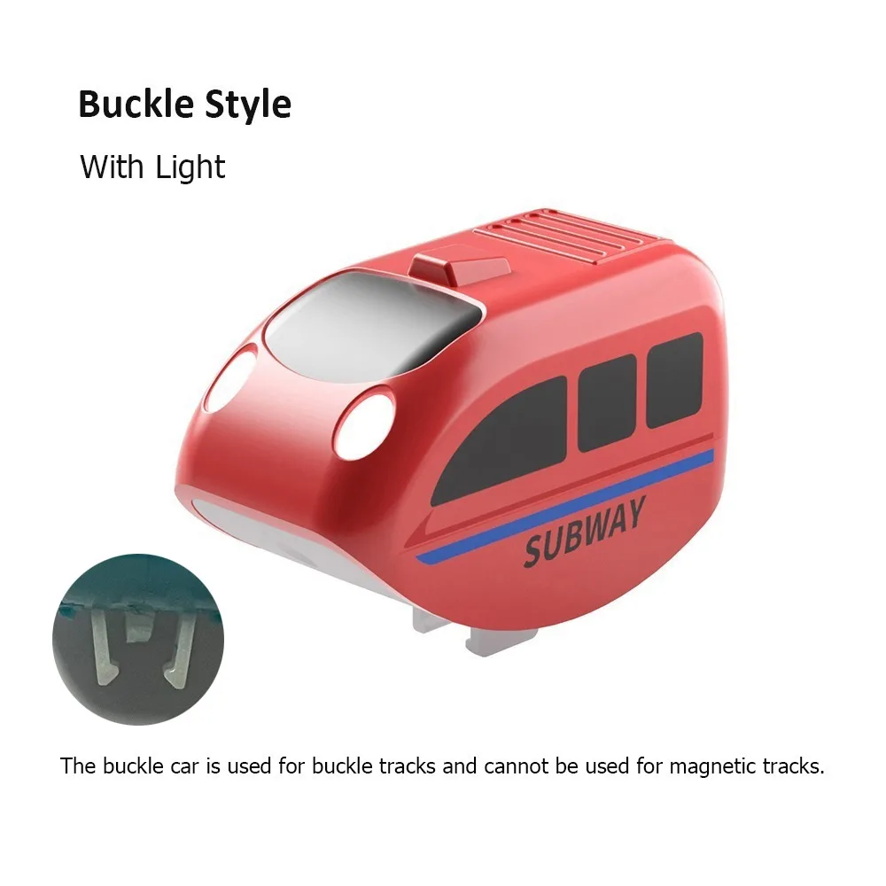 

Long-lasting Plastic Buckle Tracks Train Smooth Steady Driving Intelligent Toy Train Diecast Toy With Light Railway Track Toys