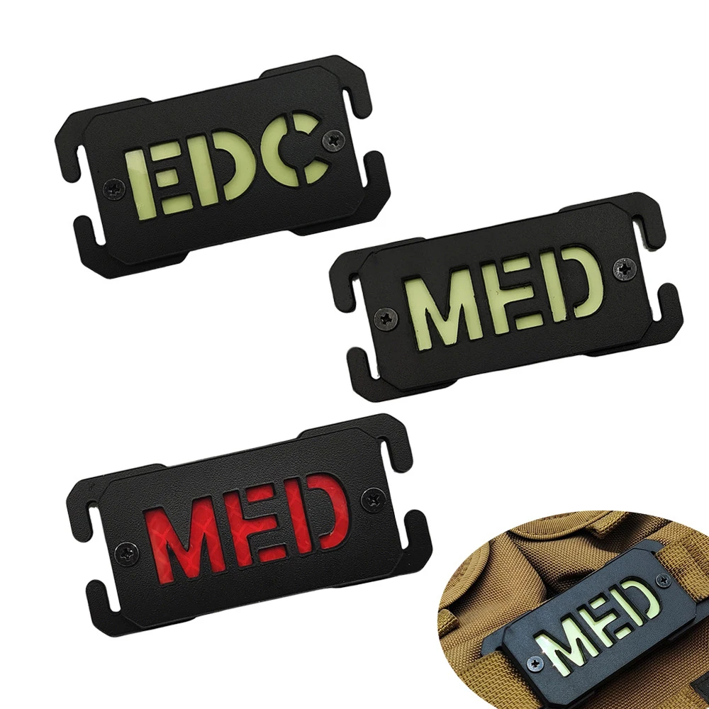 Molle EDC Identify Safety Outdoor Mark Strip Patch Umbrella Blood Type Nuclear Radiation Cat Eyes Tactical Equipment Accessorry
