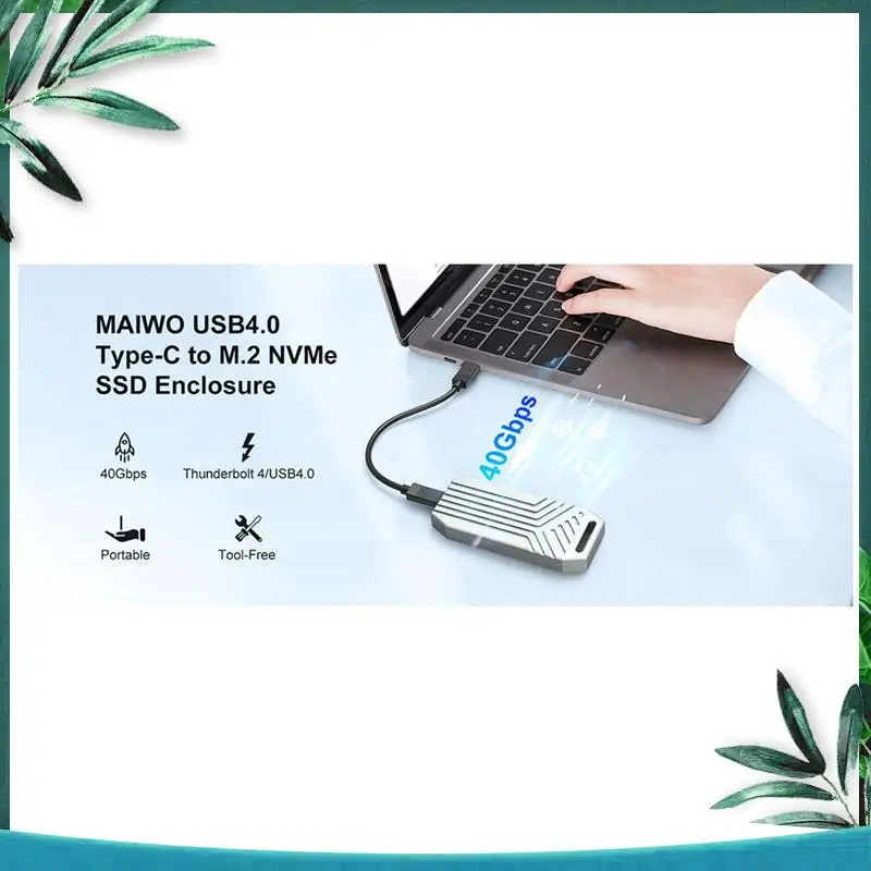 (NEW) 40Gbps M.2 Nvme SSD Enclosure USB4 Type-C External Portable M2 Nvme Case Aluminum Support Thunderbolt4 Tool Free