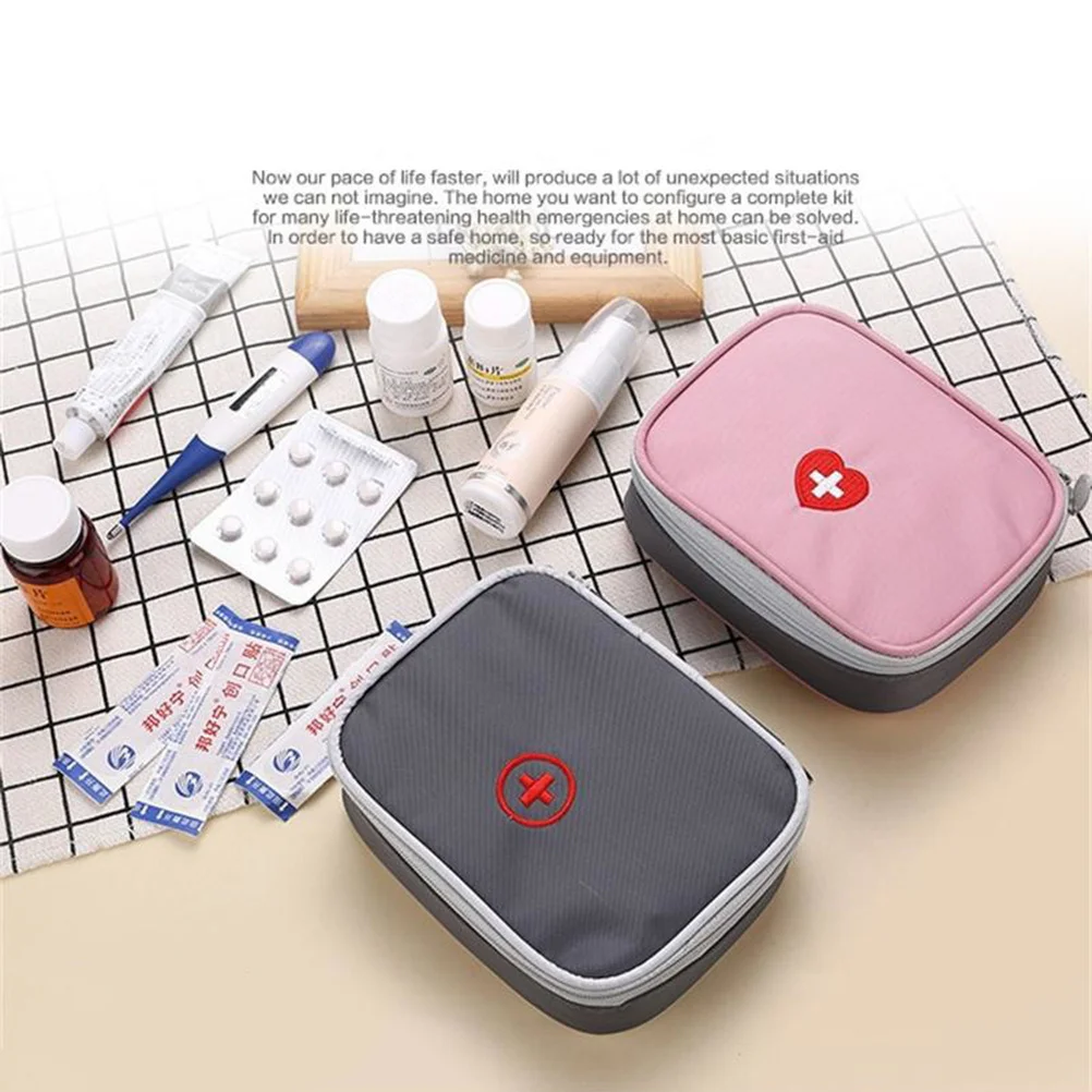 

Outdoor First Aid Emergency Medical Bag Pink Nylon Durable Portable Travel Waterproof Medical Storage Survival Kit