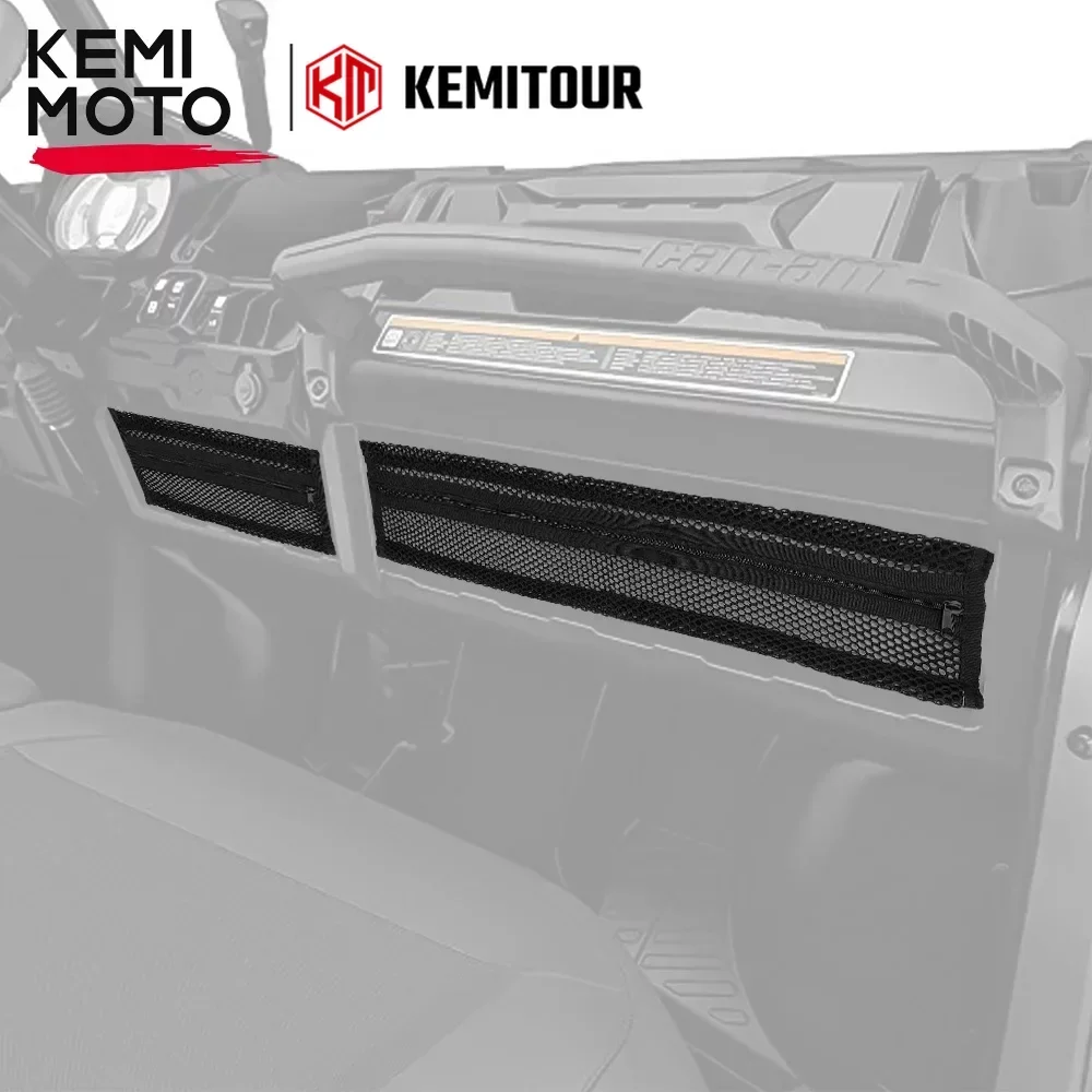 

KEMIMOTO UTV for Can-Am Defender HD5 Max HD8 HD10 MAX 2016-2023 Dashboard Dash Storage Basket And Nets 715003129