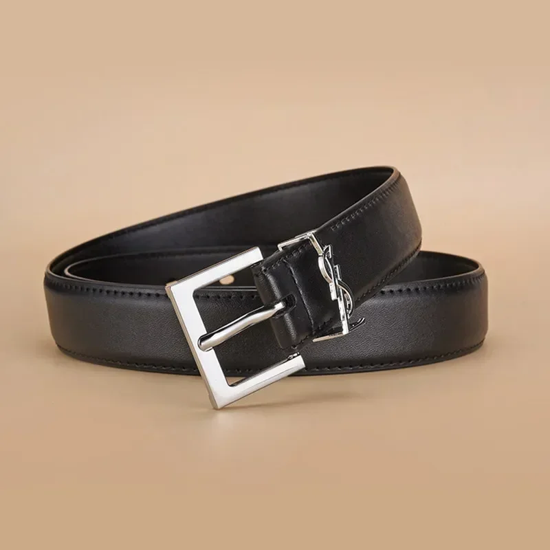 2025 New Light Luxury Simple Women Slim Decorative Solid Leather Belt with Pin Buckle Fashion Ladies Waistband Ideal for Pants