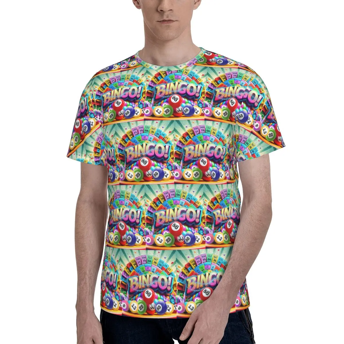 Best Play Bingo Game For Bingo Players T-Shirt for Men Cotton T Shirts Men's Tees Short O-Neck Summer Clothes Tops
