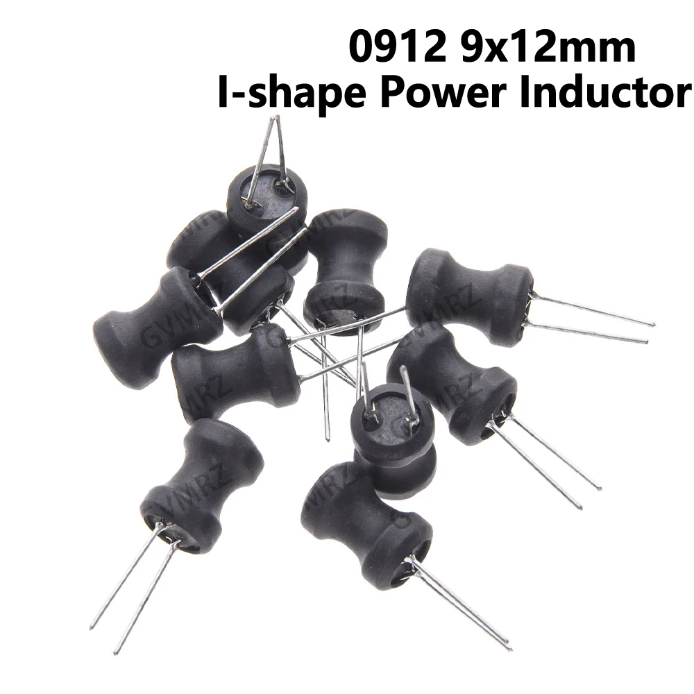 10PCS 220UH 330UH 470UH 0912 9*12mm I-shape Power Inductor Inductance Copper Coil 1MH 68uh 100uh 150UH