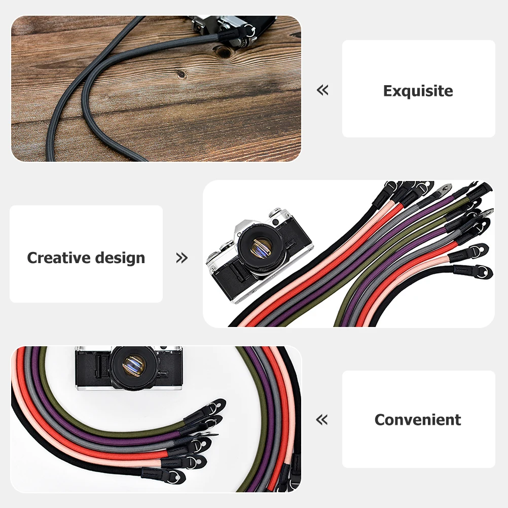 

Polyester Camera Strap Durable Neck Shoulder Straps for Mirrorless Cameras Bright Color Fashion Photography Accessories