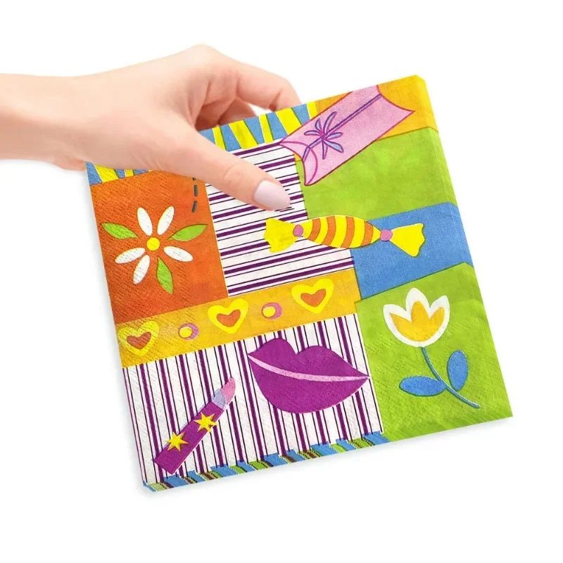 Papel de seda de 2 capas para decoración de fiesta, pintalabios, estampado de labios y dulces, manteles individuales, precio especial bajo, 10/20