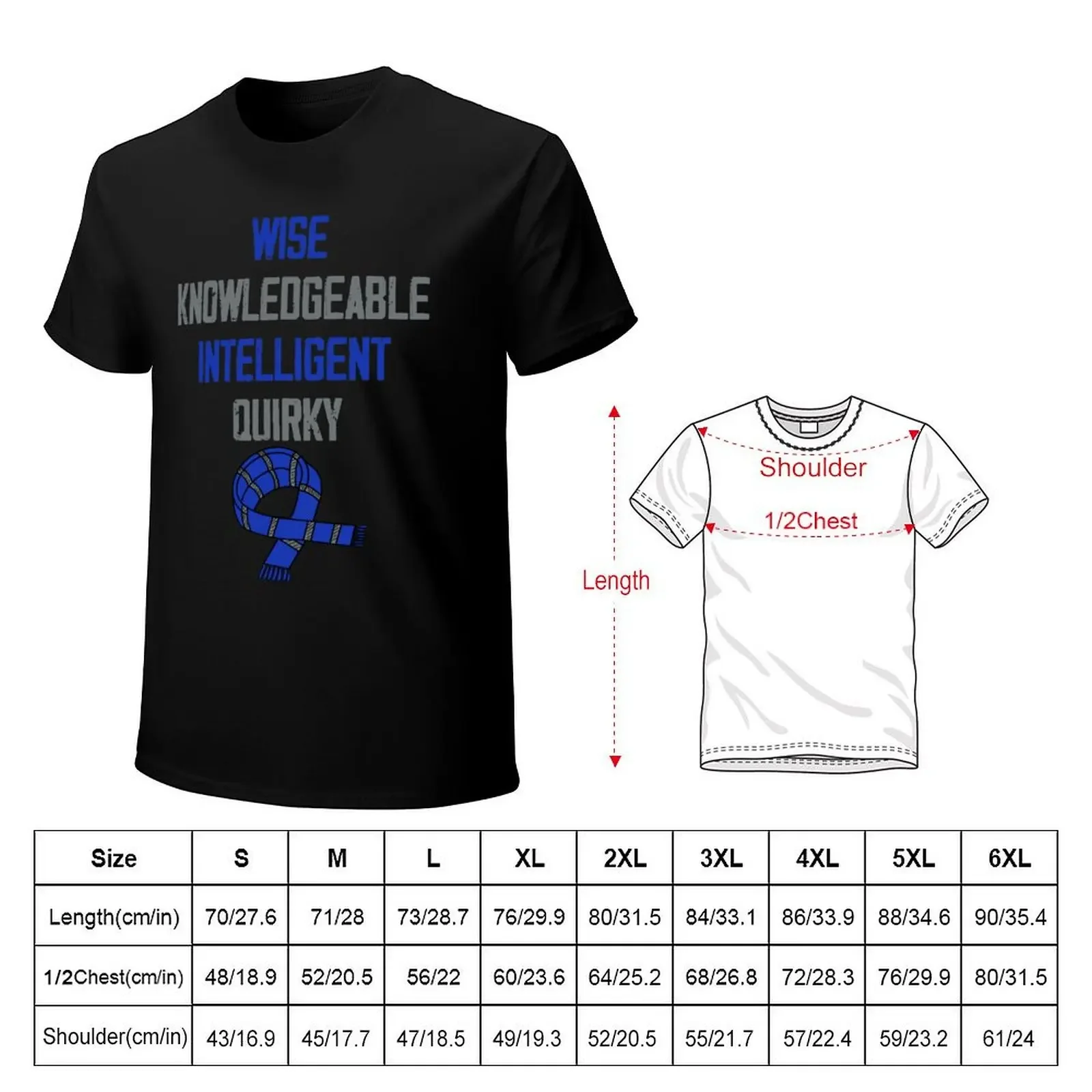 Wise Knowledgeable Intelligent Quirky Scarf 2 T-Shirt aesthetic clothes graphics mens t shirt