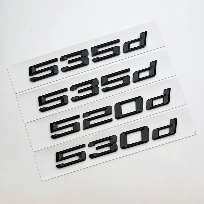 

Bright Black Car Trunk Letters Sticker Logo Emblem For BMW E60 E34 F10 G30 E39 518d 520d 525d 528d 535d 540d 530d Accessories