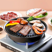 Smokeless Stovetop BBQ Grill Pan Gas Non-Stick Gas Stove Plate Electric Stove Bakeware Barbecue Roast For Baking Camping Travel