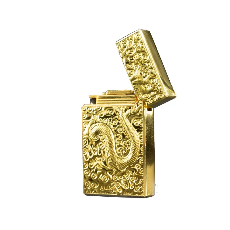 DK830 Creative Gold Plated Langsheng Grinding Wheel Inflatable Open Fire Lighter Gifts Perfect