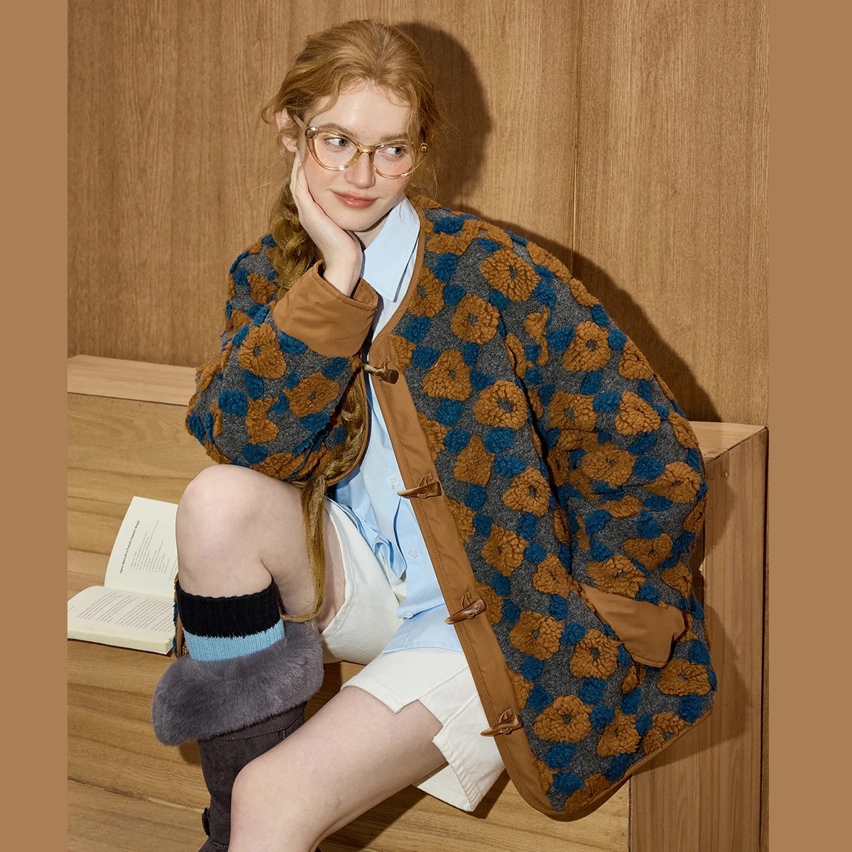 

Зимнее женское французское элегантное пальто 2024, парка с 3D цветочной вышивкой, уникальный дизайн с круглым вырезом, утолщенная смесь хлопка, художественная