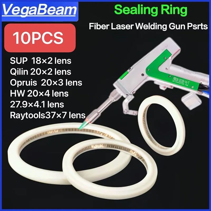 10 PCS Protective Lens Sealing Ring & Laser O-Ring for SUP WSX HW Qilin 18x2 20x2  20x3 20x4 Raytools 27.9x4.1 37x7 Lens Sizes