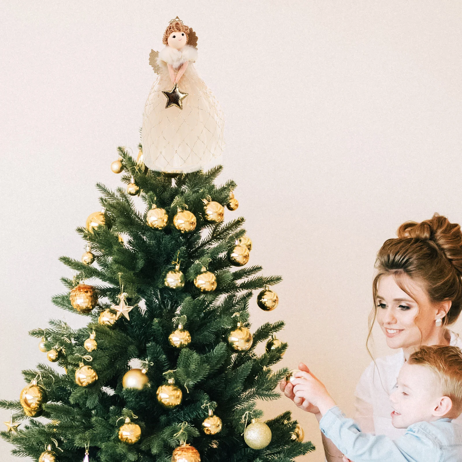 

Angel Tree Star Christmas Angel Small Statue For Home Party Wedding Christmas Decoration Shelf Decoration