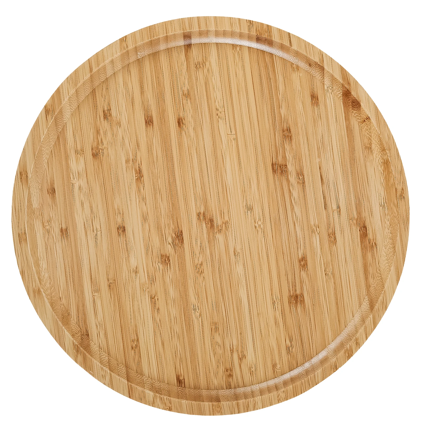 

Round Tray Natural Bamboo Serving Platter Portable Round Dessert Plate Reusable Multipurpose Charcuterie Serving Board for Fruit