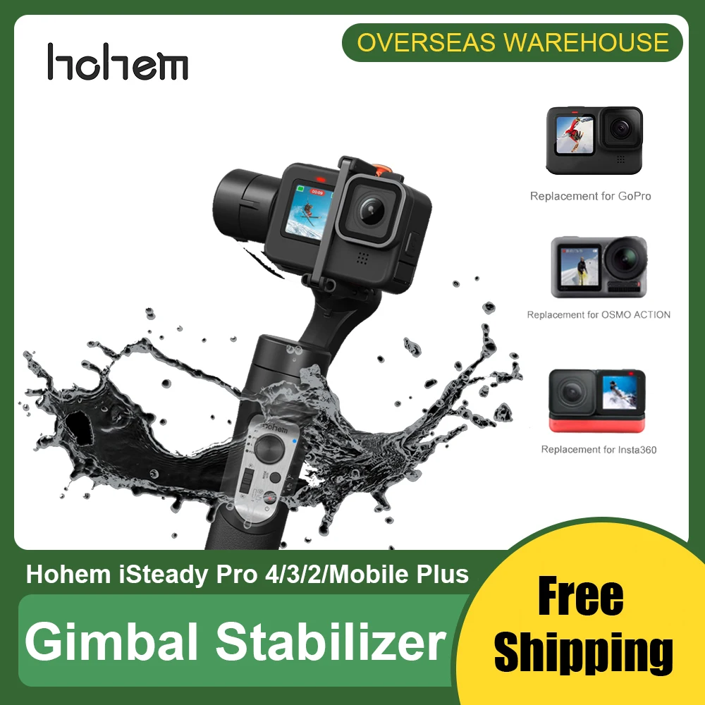 Hohem iSteady Pro 4 estabilizador de cardán de cámara portátil Control inalámbrico para teléfono inteligente GoPro OSMO Insta360 One R