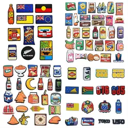 11-32pcs/set Food Australian Middle East series for Cartoon Shoe Charms Accessories for Classic Clog Kids Gifts