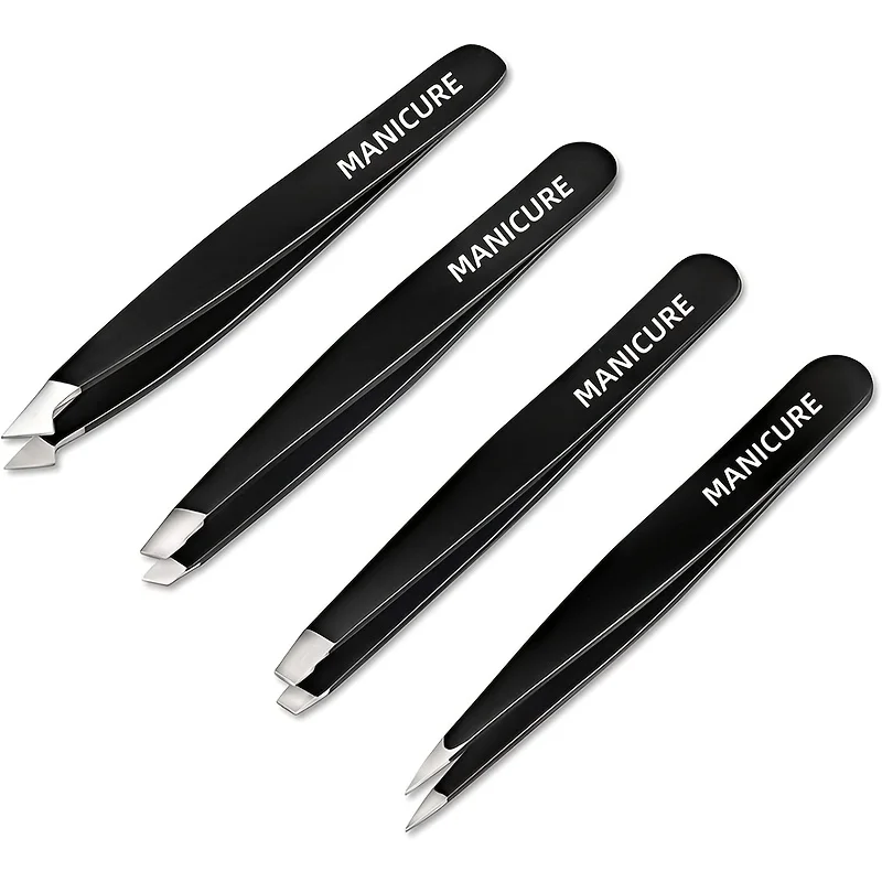 

Professional Eyebrow Tweezers Set Stainless Steel Tweezers for Removing Blackhead Ingrown Hairs Eyelashes Clip Makeup Tools