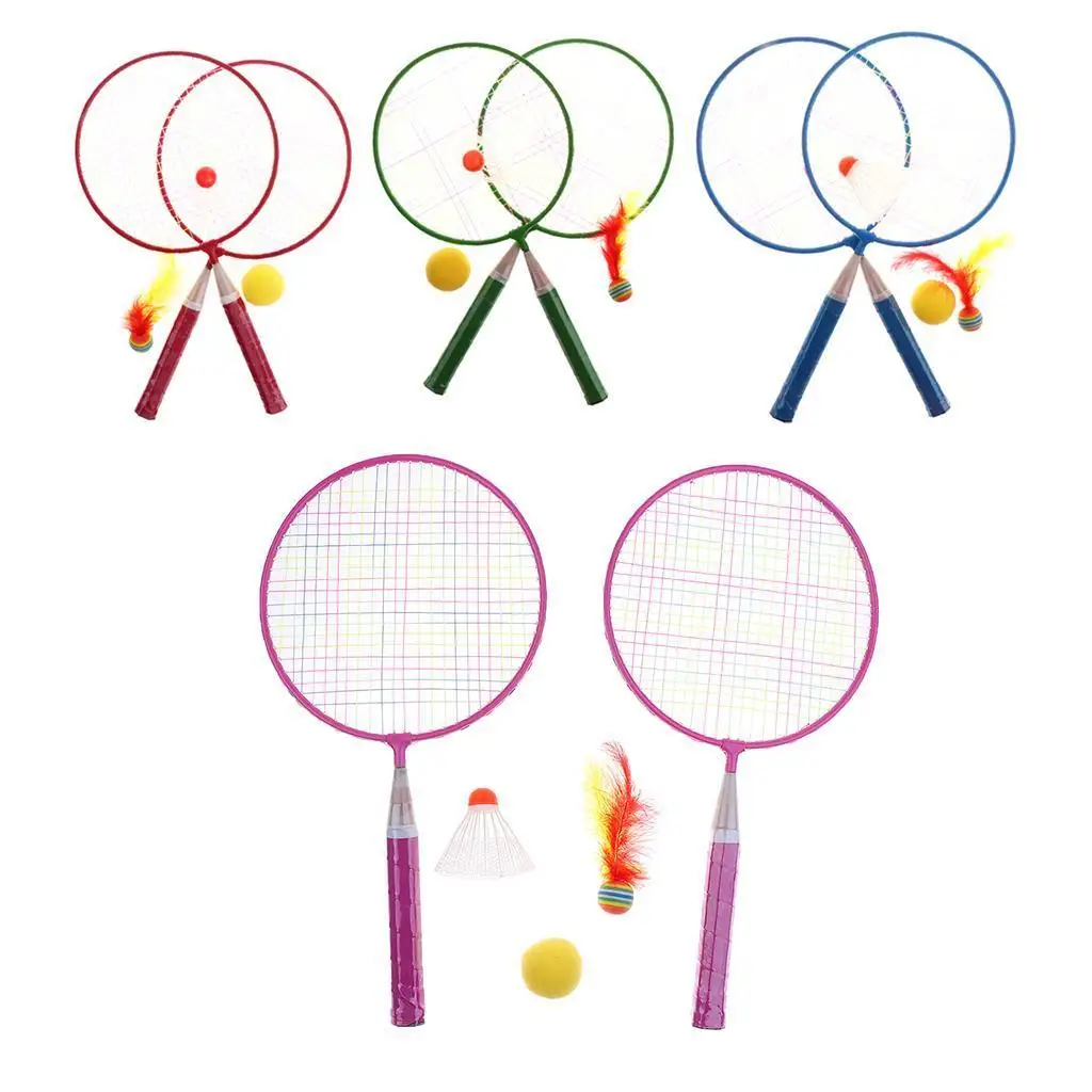 Kids Mini Badminton Tennis Rackets Birdie Outdoor Indoor Sport Toys