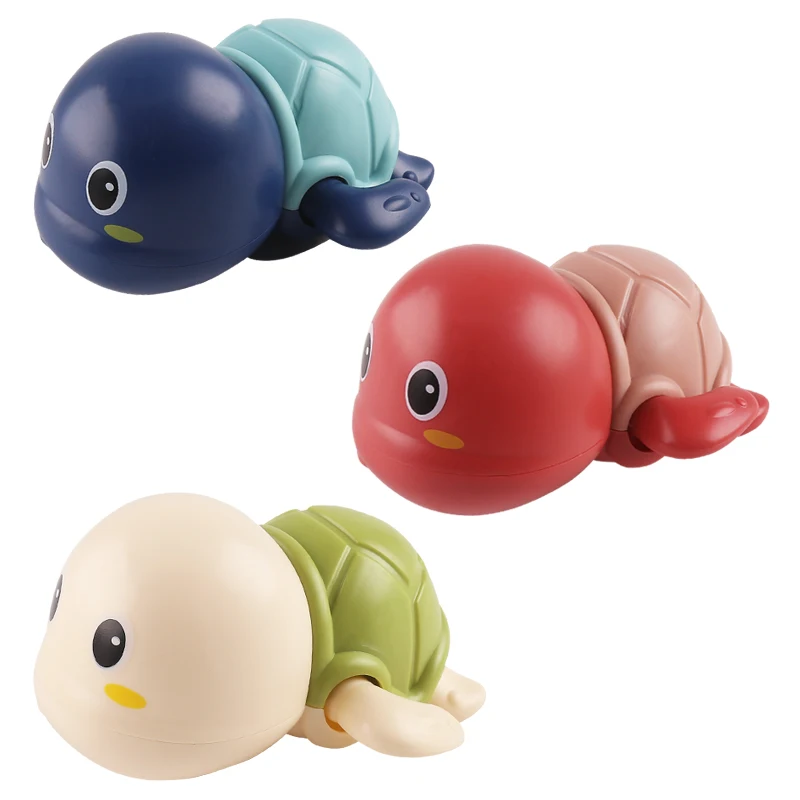 Jouets de bain pour bébé, 3 pièces, chaîne d'eau, horloge, bain, mignon, tortue de natation, piscine, plage, jouet classique pour enfants, jeu d'eau