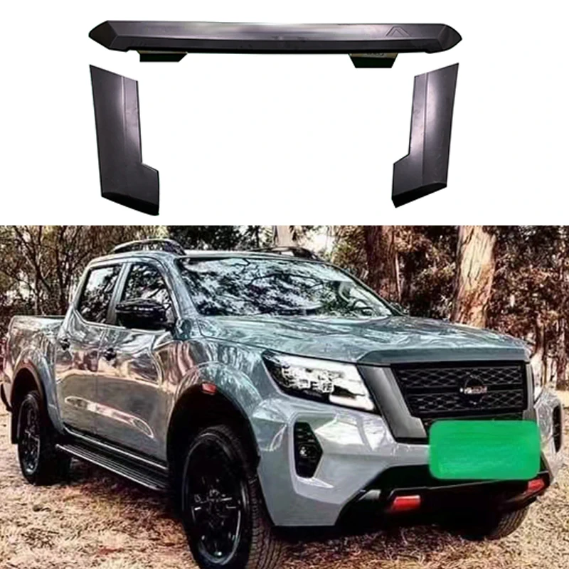 

ABS Matte Black Grille Decoration Stip Fit For Nissan Navara NP300 2021+ Off-raod 4x4 Accessories