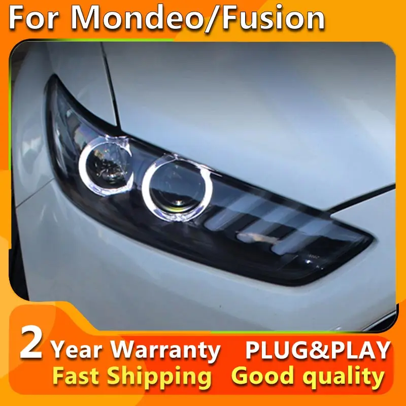 Car stying For Ford Mondeo Fusion 2013-2016 Mondeo headlights For Mondeo headlights head lamp led DRL front Bi-Xenon Mondeo