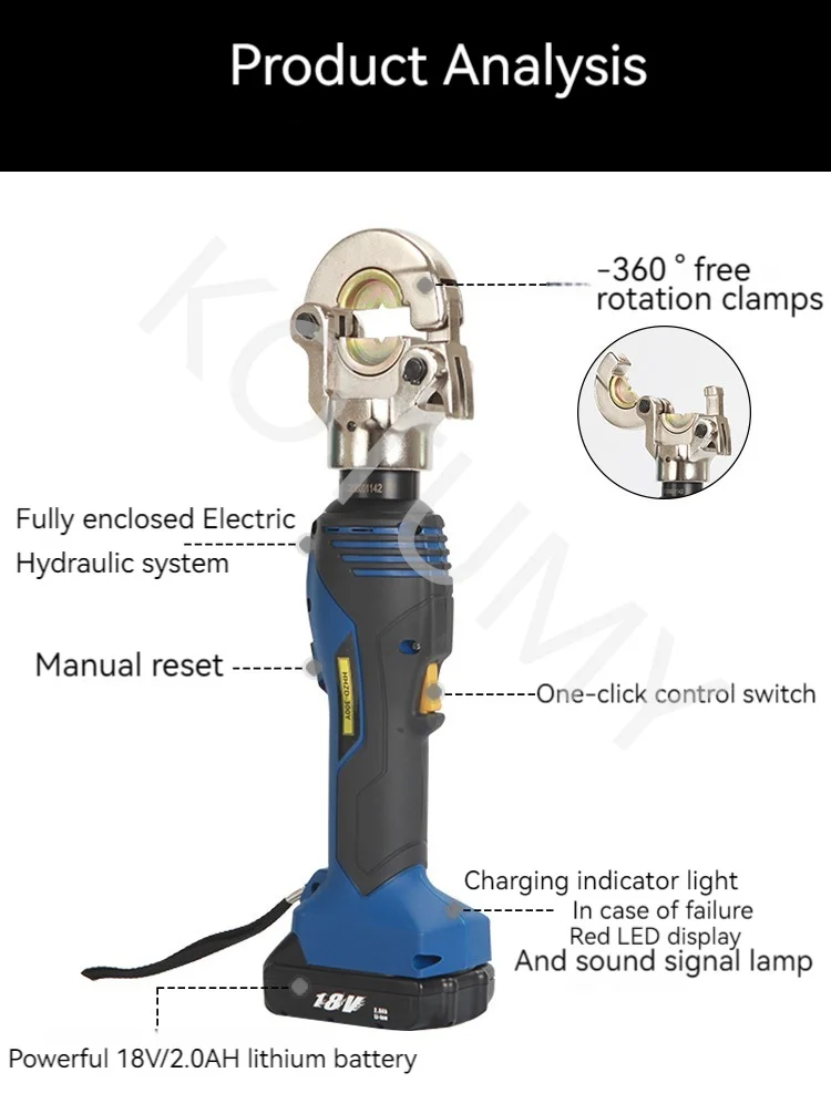 EZ-30D Rechargeable Hydraulic Pliers Electric Hydraulic Crimping Rechargeable Crimping Tool Crimping Pliers Factory Price