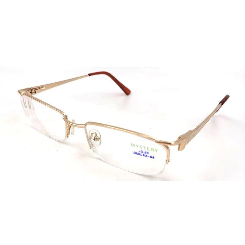 Russia Style Finished Alloy Myopia Glasses Half Frame Nearsighted Spectacles  Optical Eyewear Men Glasses