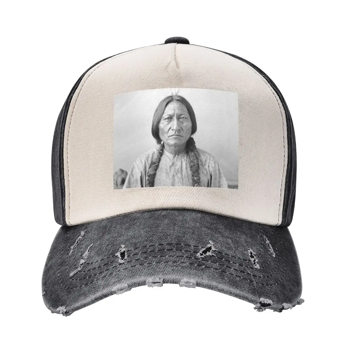 Sitting Bull Hunkpapa Lakota leader Standing Rock United States USA Aboriginal Picture black and white HD High Qual Baseball Cap