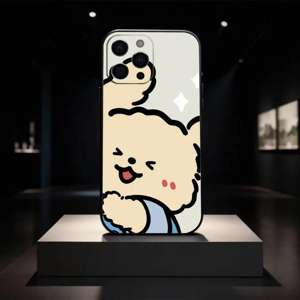 المالطية الكلب لطيف خط الجراء جراب هاتف سيليكون لينة آيفون 17 16 15 14 13 12 11 X XR زائد برو ماكس زائد