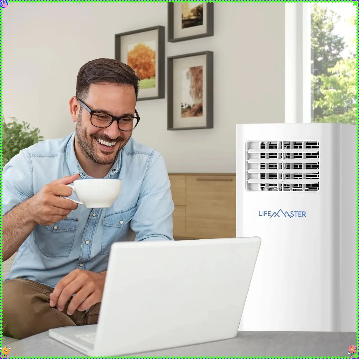 ポータブルエアコン 8000 BTU、3-in-1 エアコンユニット、リモコンとキット付き、最大350平方フィートの部屋/寝室/オフィス用、冷却ファンと除湿機