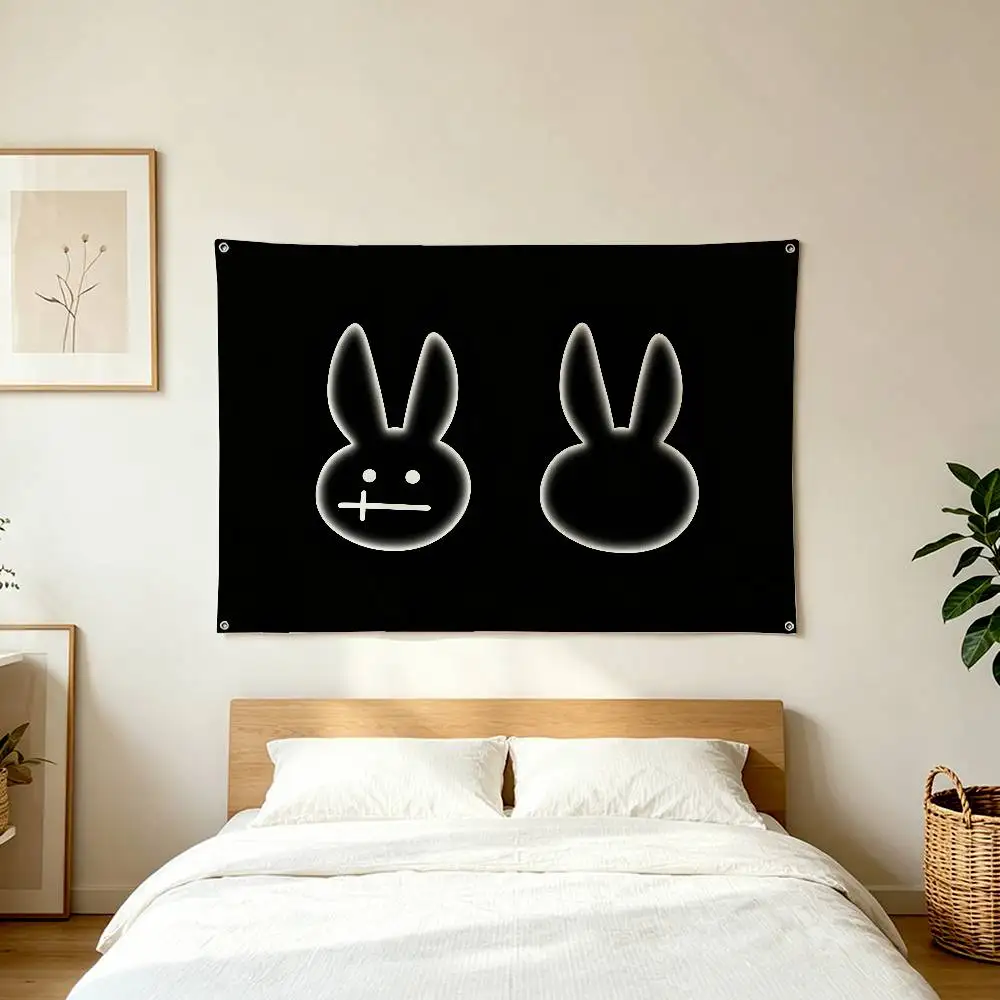 Drapeau suspendu B-Blue Lock B-Bunny I-Iglesias, bannière murale pour chambre à coucher, décoration 