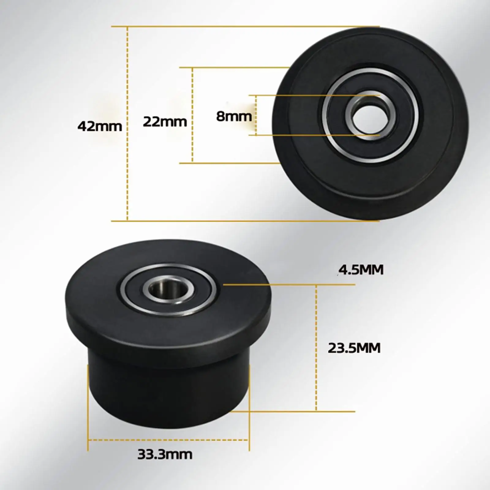 

6x Rolling Seat Trolley Wheels Repair Practical Fitness Equipment Accessory