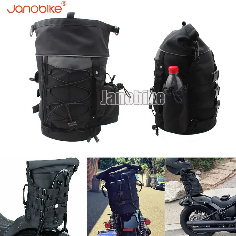 Motorcycle Travel Luggage Weather Resistant Duffle Bag with Sissy Bar Straps For Harley Honda Rebel kawasaki Vulcan S