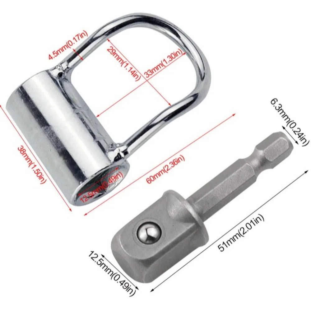 Multifunctional Angle Valve Wrench Extension Bar Tightening Tool Plumbing Wrench Small Spaces Disassemble Tool