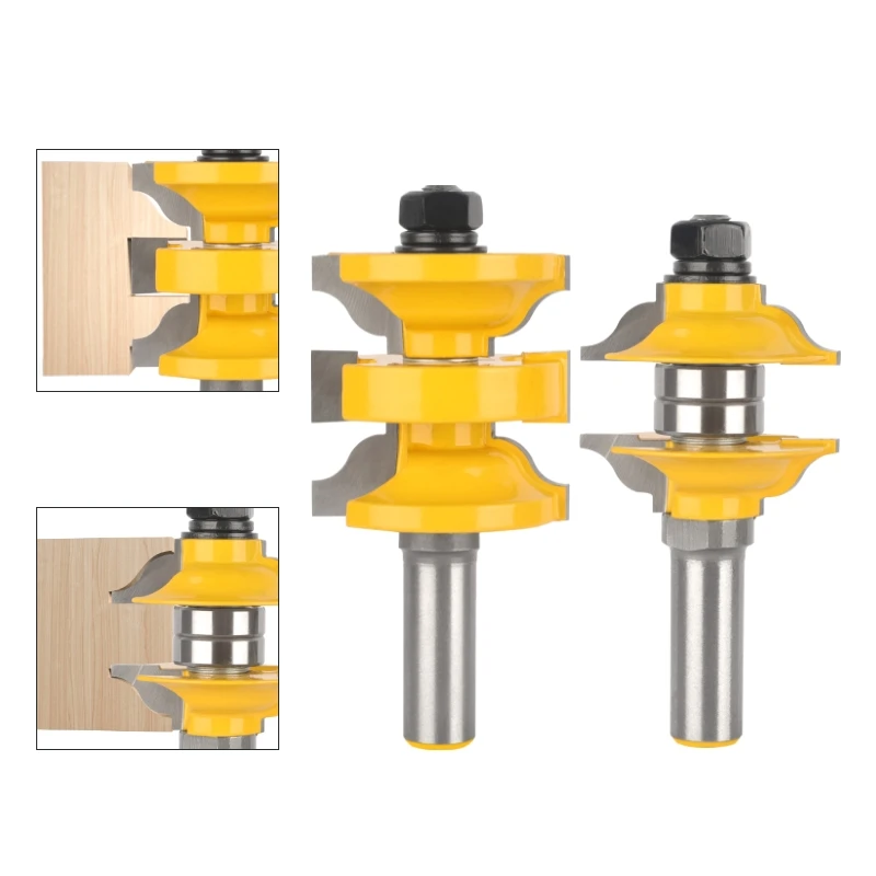 YUSUN  Entry Interior Tenon Door  Cutter Series Router Bit Wood Cutters Woodworking Milling Cutter For Wood Bit Face Mill