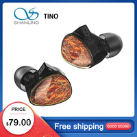 Shanling TINO In-ear Wired Headphone Double Action Ring 3.5mm / 4.4mm interchangeable plug Custom HIFi IEM Music earphones