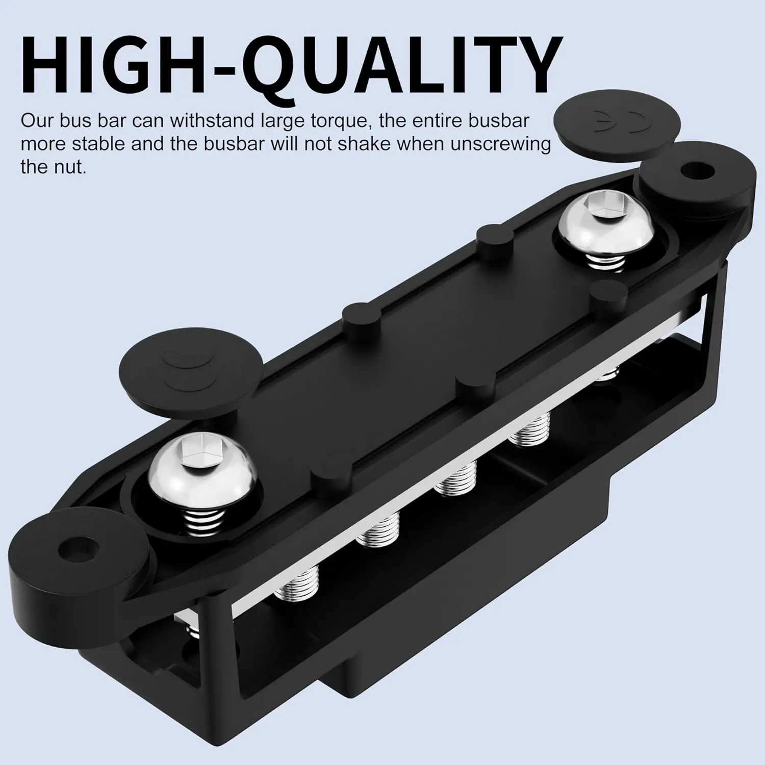 12V-48V Sammelschiene Verteilerblock 150A – 2 Stück Mit M6 Anschlussbolzen Für Auto, Wohnmobil, Boot (Rot/Schwarz)