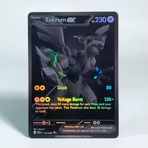 Pokemon Ancient Mew Collection Card Mew Classic Limited Anime Cards Zekrom Reshiram Victini Holographic Proxy Card Gift Toys - Image 2