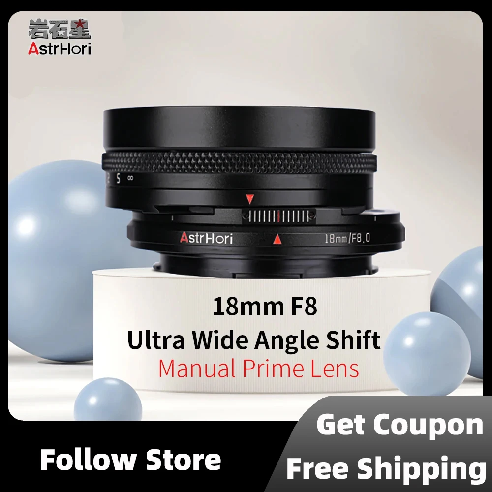 AstrHori 18mm F8 Full Frame Wide Angle Lens & Shift Lens Manual Prime Architecture Landscape Lens for E/Z/L/RF Mount