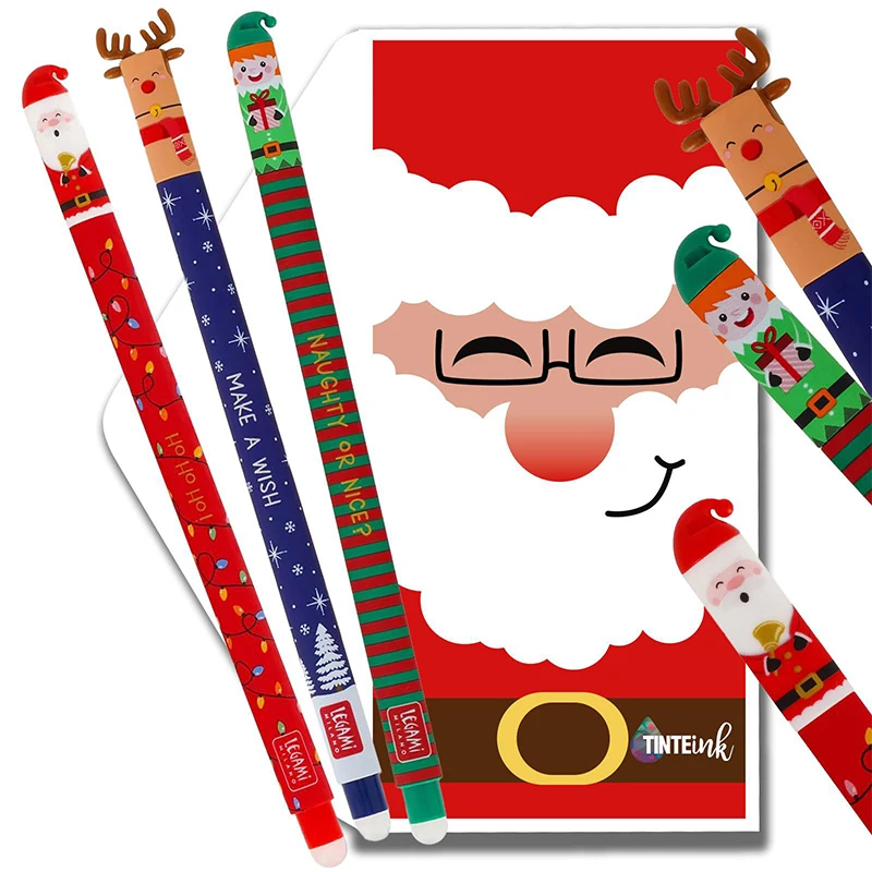 

Erasable Gel Pens Christmas Edition Pens With Eraser For Students Writing Pen Stationery Xmas New Year Gift