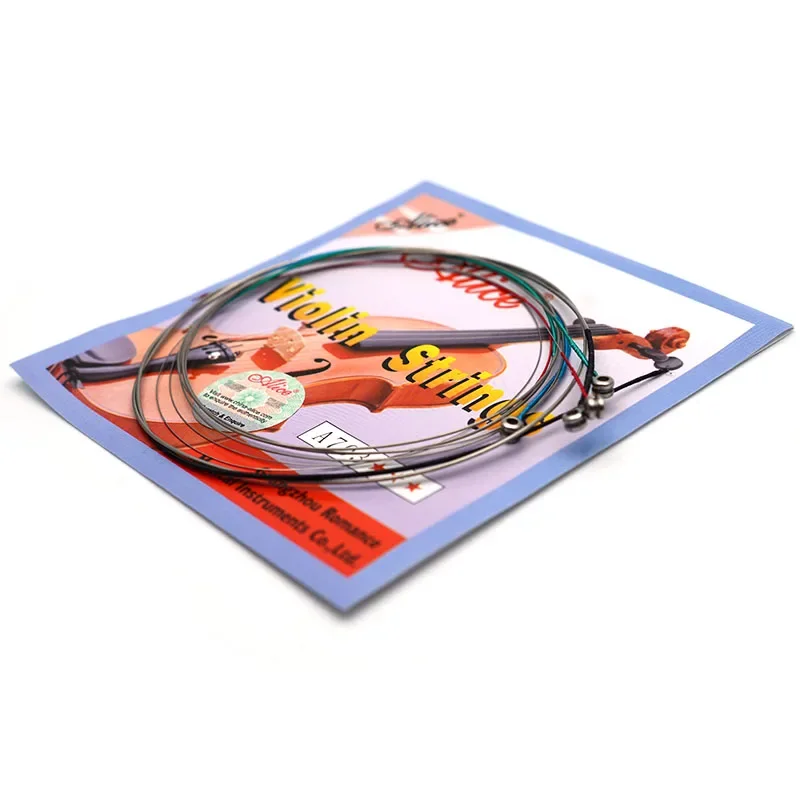 10 مجموعات أليس A703 الكمان سلسلة الفولاذ المقاوم للصدأ الصلب الأساسية الأبيض البرونزية الجرح الكمان سلسلة أجزاء الكمان