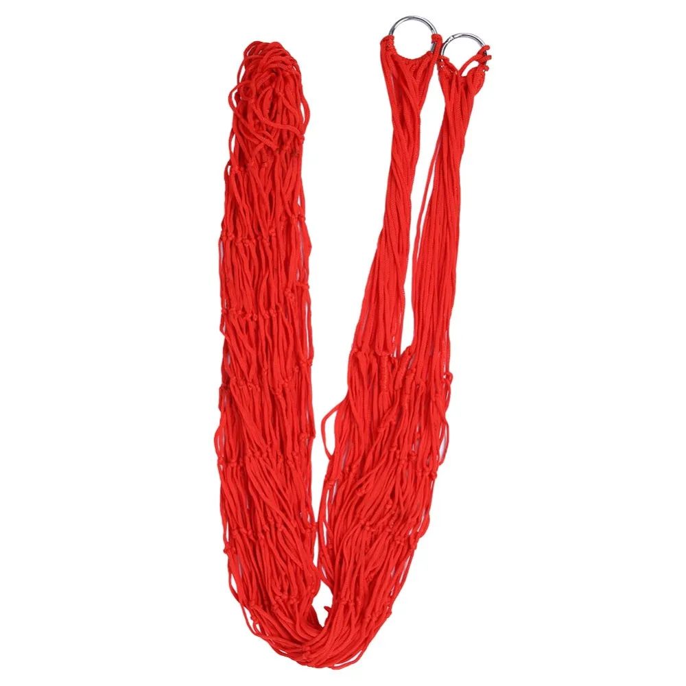 

Durable Strong Load-Bearing Capacity Swing Hanging Bed Smooth Net Colorful Nylon Mesh Hammock Sleeping Net Bed Hiking
