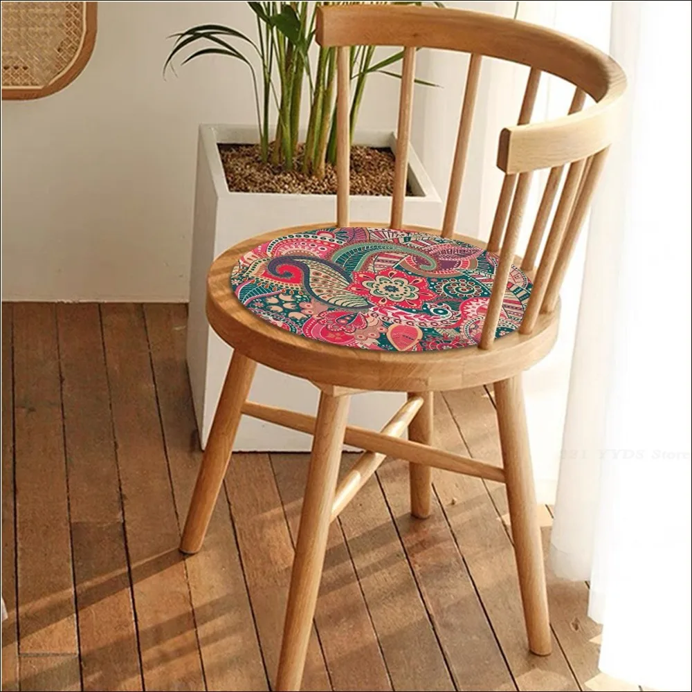 Bohemia Cushion Mat Round Seat Cushion Office Dining Stool Pad Sponge Sofa Mat Non-Slip Chair Cushions