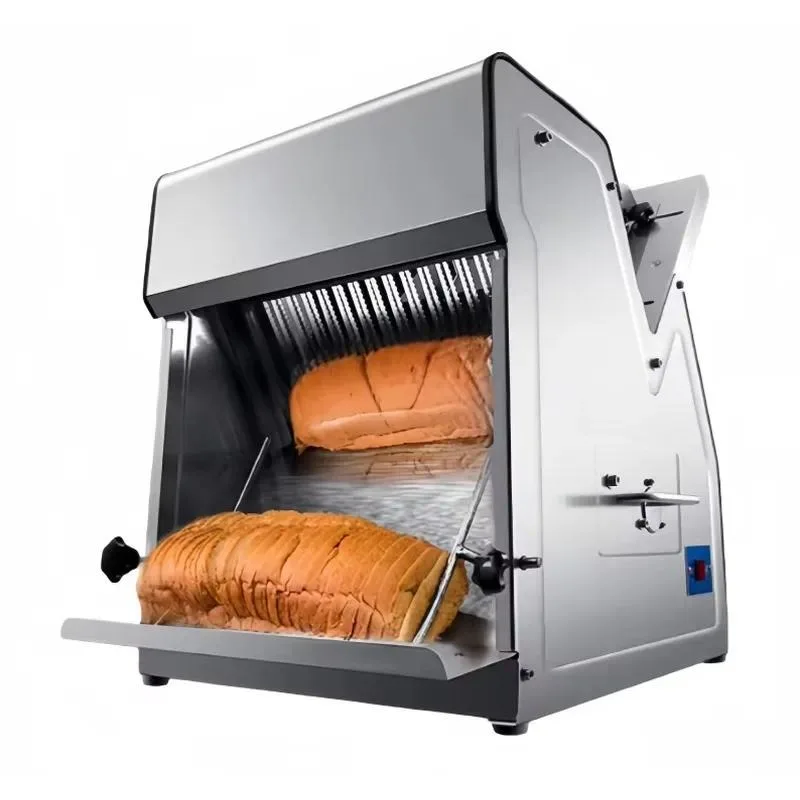 Electric Automatic Wheat Bread Slicer Toaster Stainless Steel 220V Easy Operation for Bakery Use