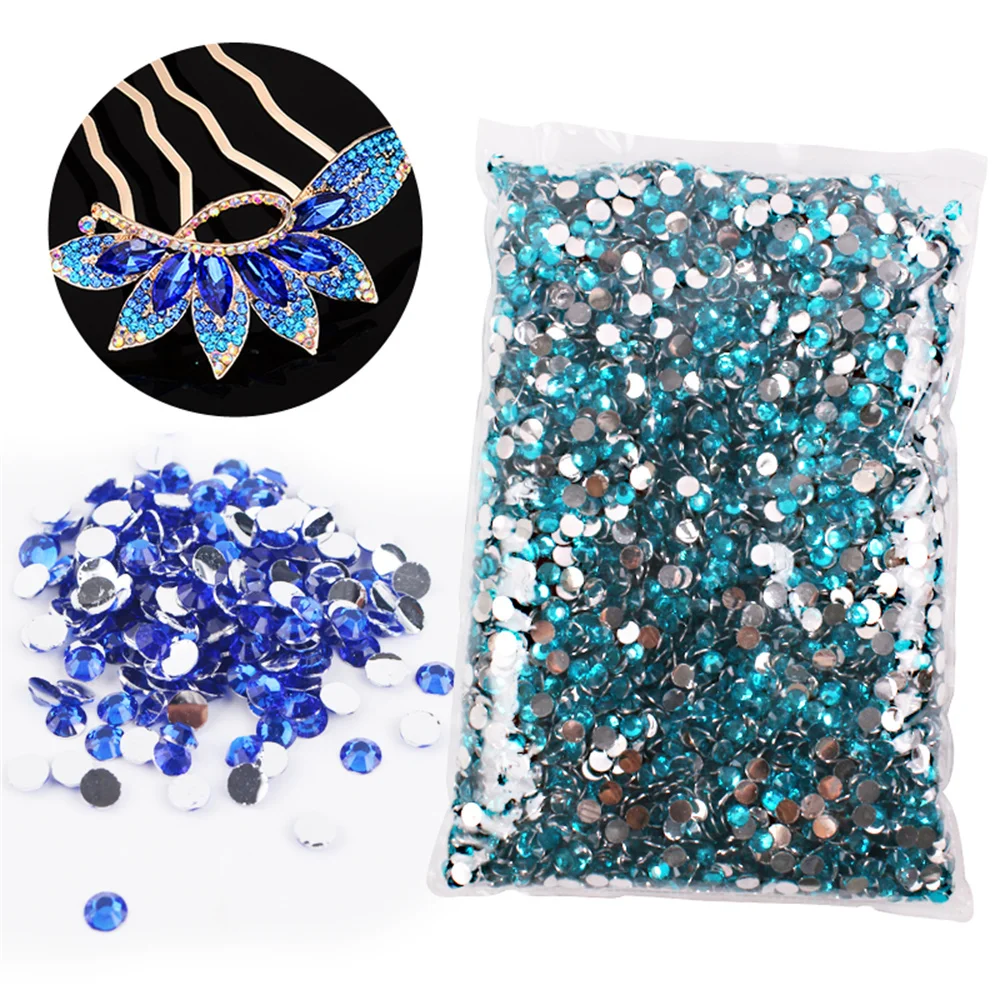 Big Package 2-6mm Resin Non Hot Fix Rhinestones Bulk Wholesale  Flat Back Plastic Crystals Nail DIY Glitters Cтразы Stone