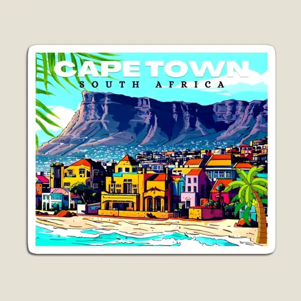 Cape Town South Africa  Magnet Children Toy Cute for Fridge Organizer Stickers Magnetic Refrigerator Colorful Home Kids  Holder