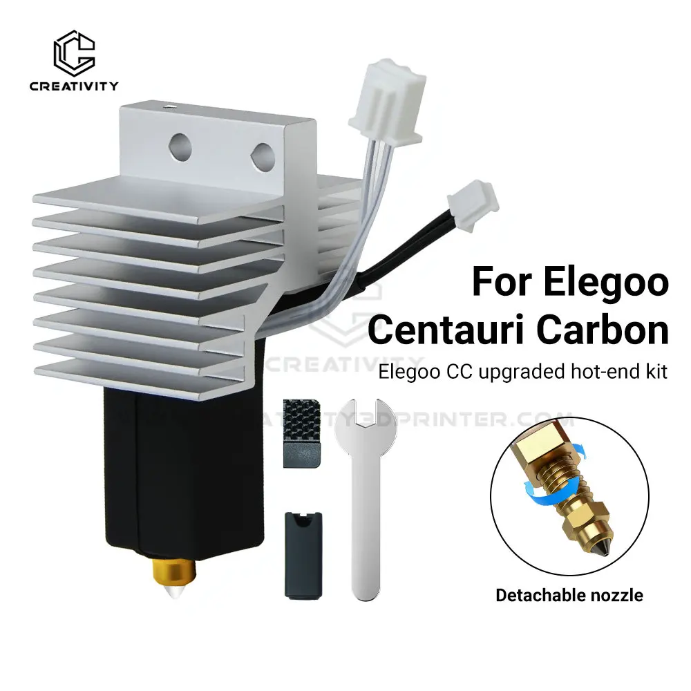 Elegoo CC Hotend For Centauri Carbon Extruder Print Head Assembled with 0.2/0.6/0.8/0.4mm Centauri Nozzle Hotend 3D Printer Part