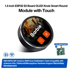 ESP32 S3 LVGL1.5inch AMOLED 1000 Brightness 466*466 Press Knob Switch UART Display 1.28 inch IPS LCD Module for Arduino IDF